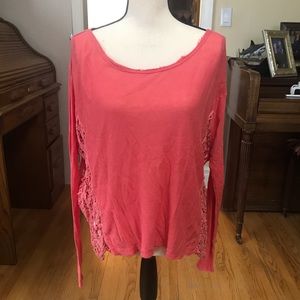 Free People Lace Detailed Blouse